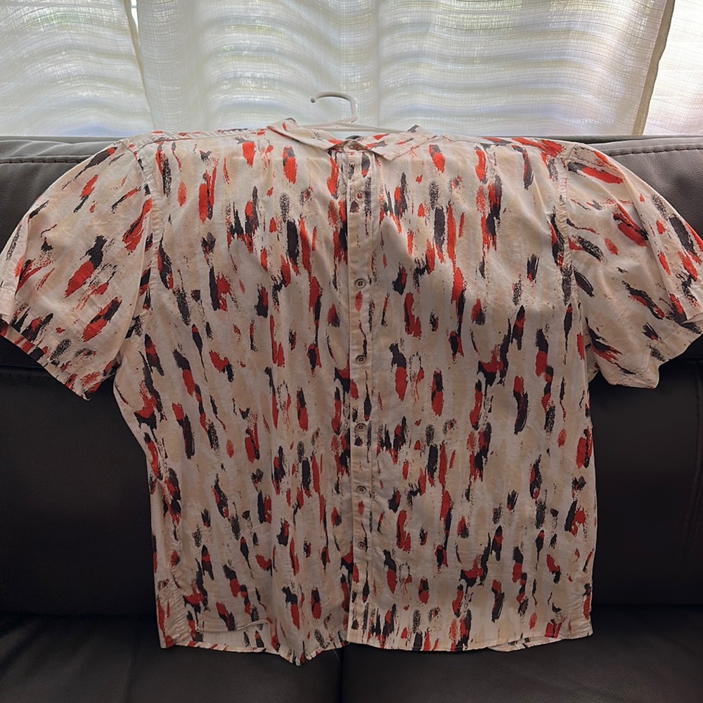 INC brand size XL color is white with pattern.